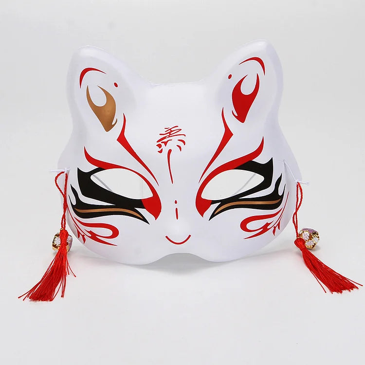 Vintage Cute Fox Face Tassels Cosplay Mask