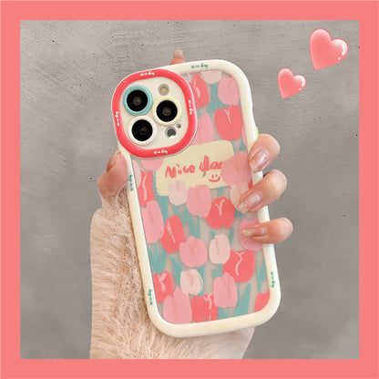 Kawaii Cute Rainbow Love Heart Smile iPhone Case