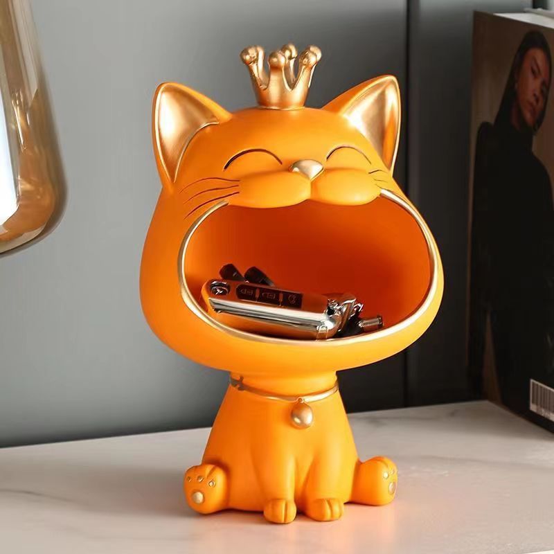 Big Mouth Crown Cat Decor