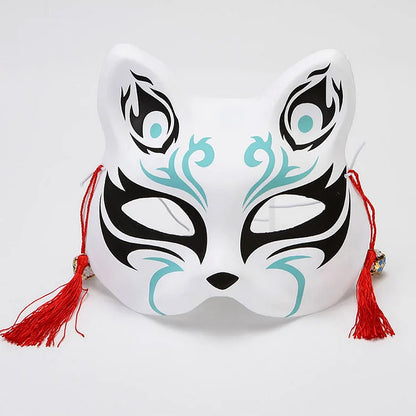 Vintage Cute Fox Face Tassels Cosplay Mask