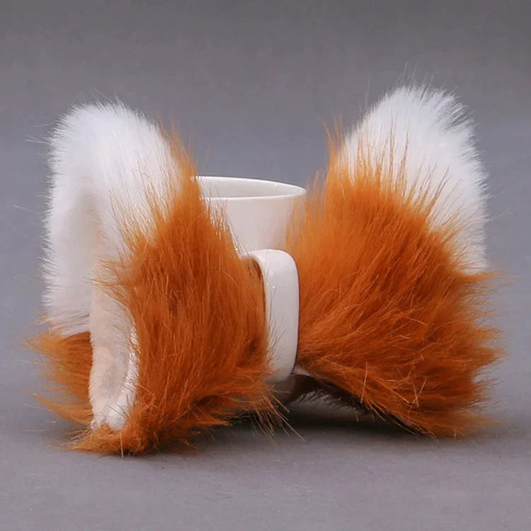 Kawaii Plush Fox Ears Hairpin Cosplay Costume Accessory