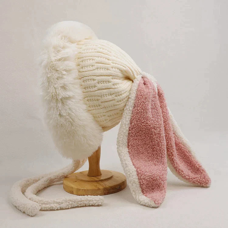 Cartoon Cute Bunny Ears Fleece Hat Warmer