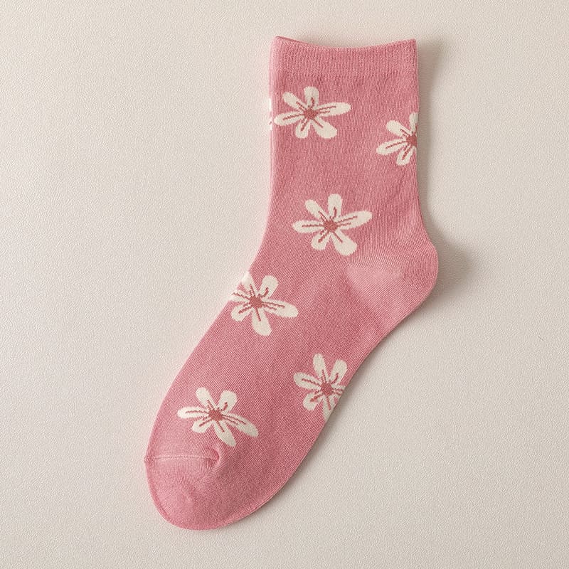 Kawaii Vintage Floral Cotton Socks
