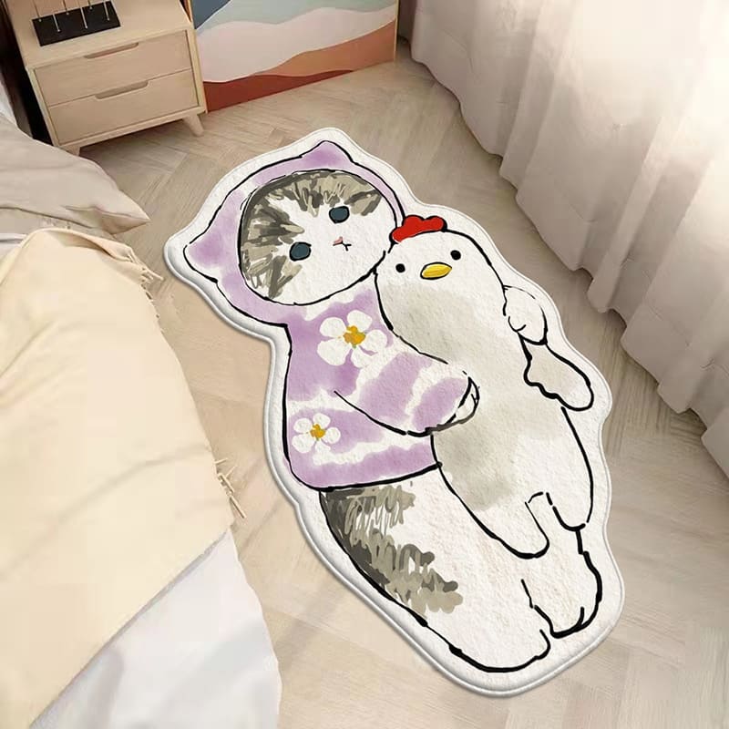 Kawaii Cartoon Kitty Cat Collection Rug & Mat