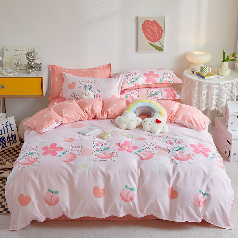 Kawaii Cartoon Bunny Fruits Bedding Sets