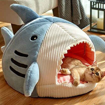 Cozy Shark Cat Nest