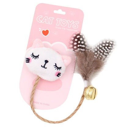 Cute Animals Feather Bell Catnip Toy