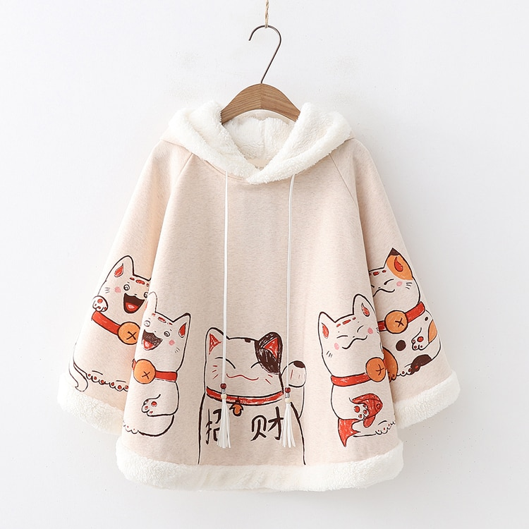Lucky Cat Hoodie -  - Meowhiskers 