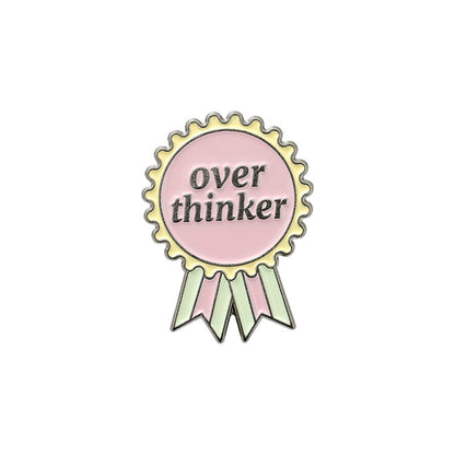 Overthinker Award Badge Enamel Pins