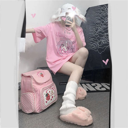 Harajuku Pink Theme Girl T-Shirt