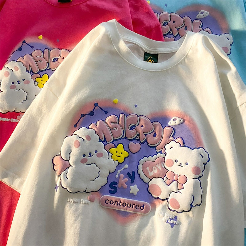 Kawaii Bunny Bear Love T-Shirt