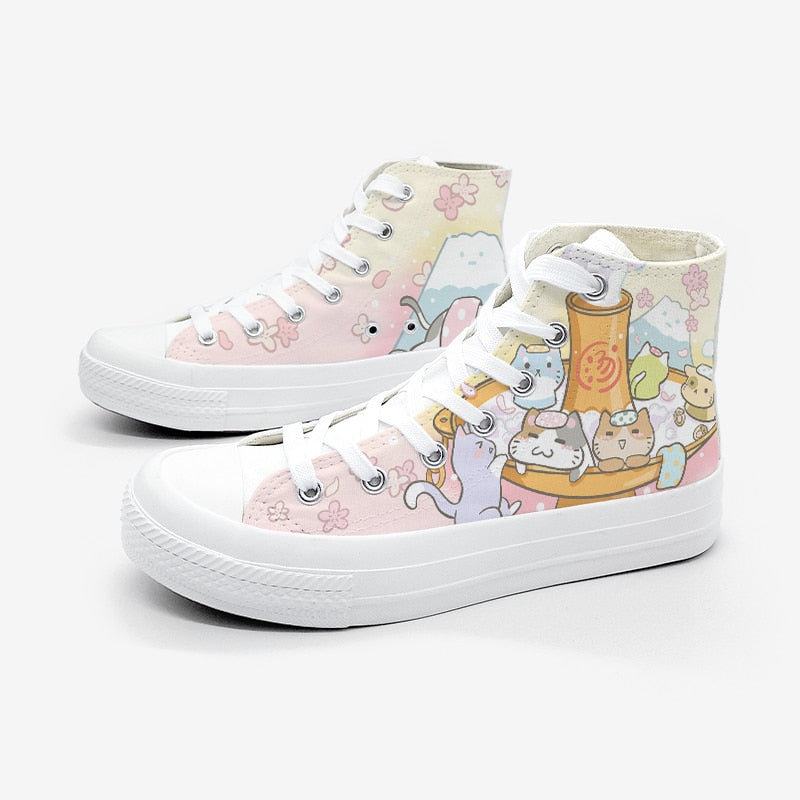 Kawaii Cats Spa Sneakers -  - Kawaii Bonjour