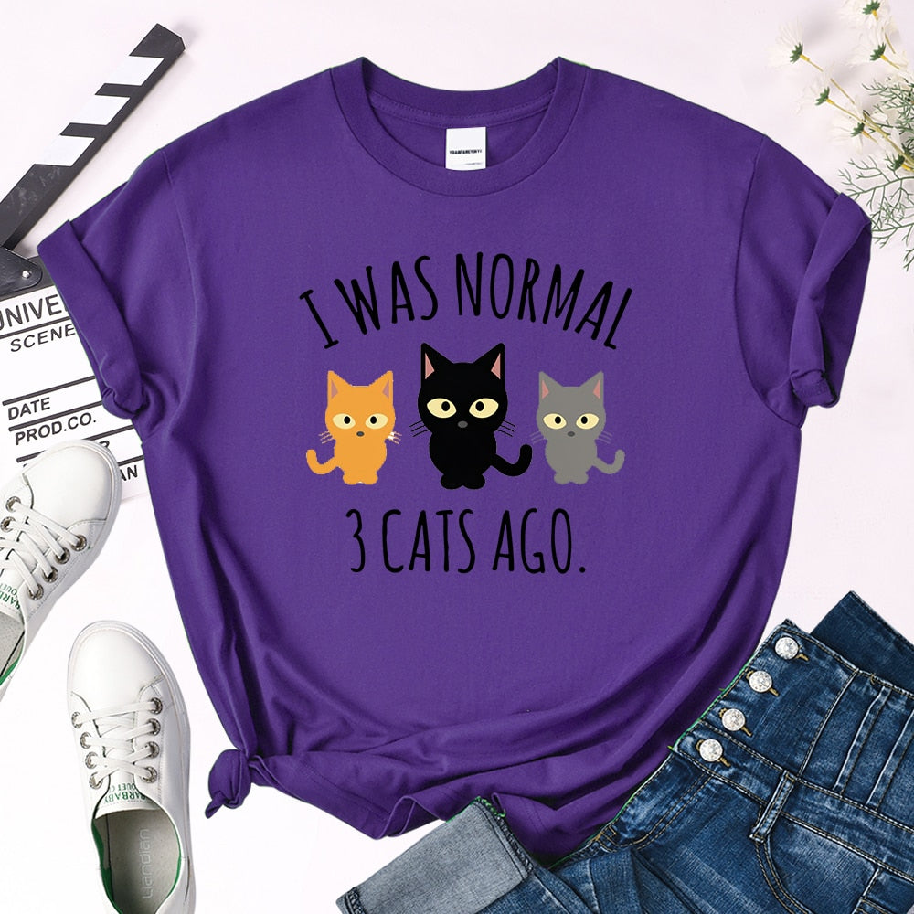 I Was Normal 3 Cats Ago T-Shirt -  - Meowhiskers 