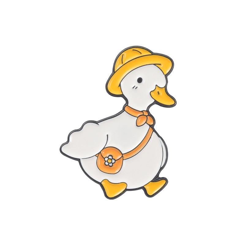 Kawaii Duck Adventure Enamel Pins
