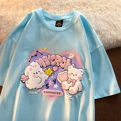 Kawaii Bunny Bear Love T-Shirt - T-Shirt - Kawaii Bonjour