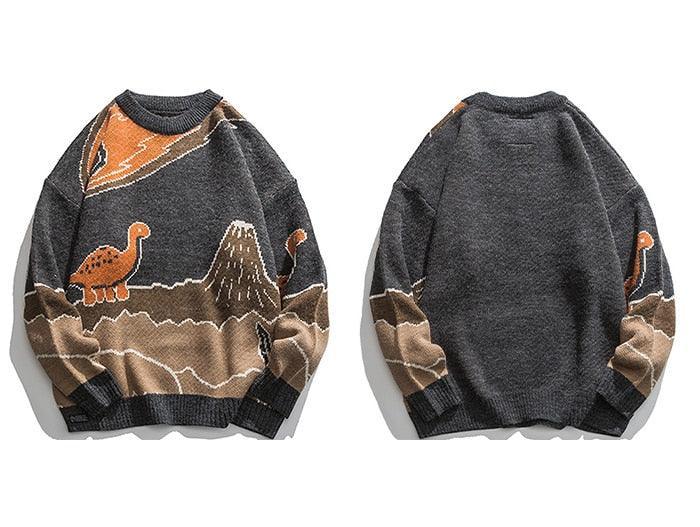 Harajuku Cartoon Little Dinosaur Sweater - Sweater - Kawaii Bonjour