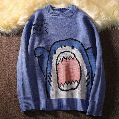 Harajuku Shark Sweater - Sweater, Trending - Kawaii Bonjour