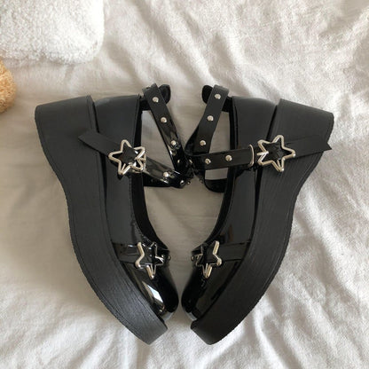 Lolita Star Buckle Strap Mary Janes Shoes