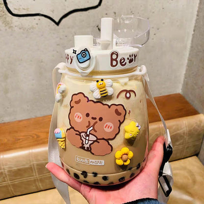 Kawaii Jumbo Bear & Bunny Water Bottle