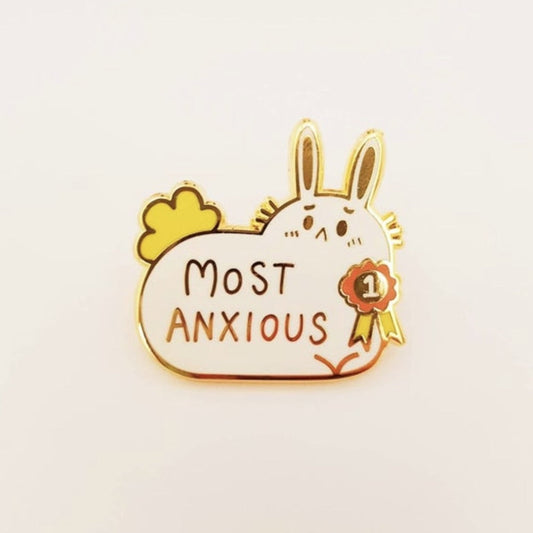 Kawaii Most Anxious Bunny Enamel Pin