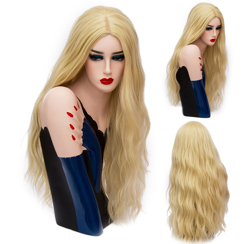 Cosplay Natural Multi Color Long Wavy Wigs