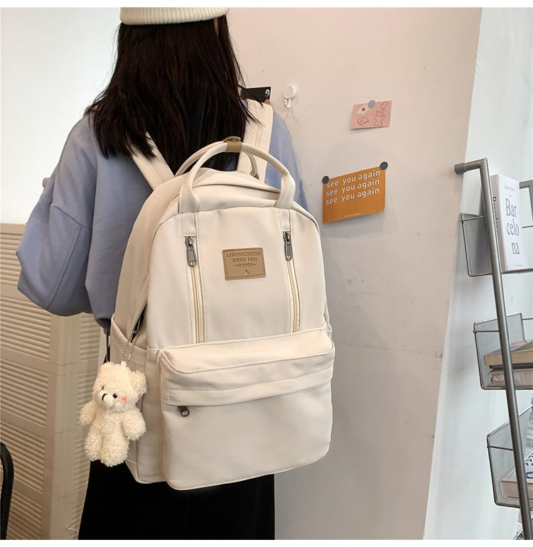 Kawaii Fashion Zipper Bear Pendant Backpack