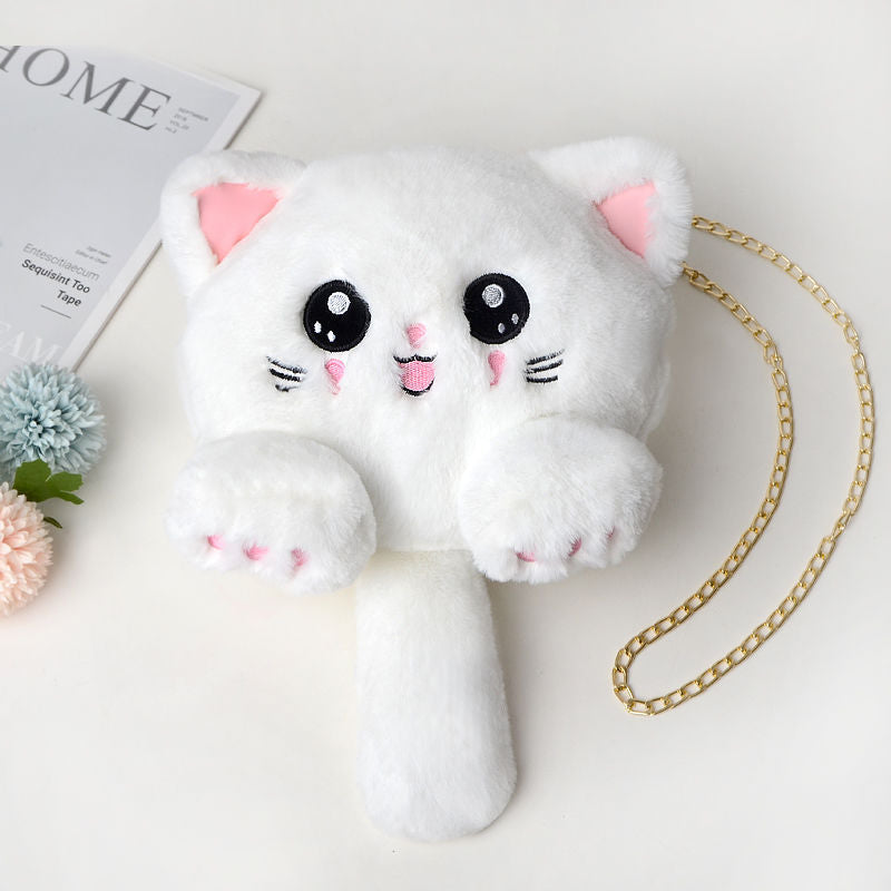 Kawaii Plush Kitty Cat Paws & Tail Crossbody Bag