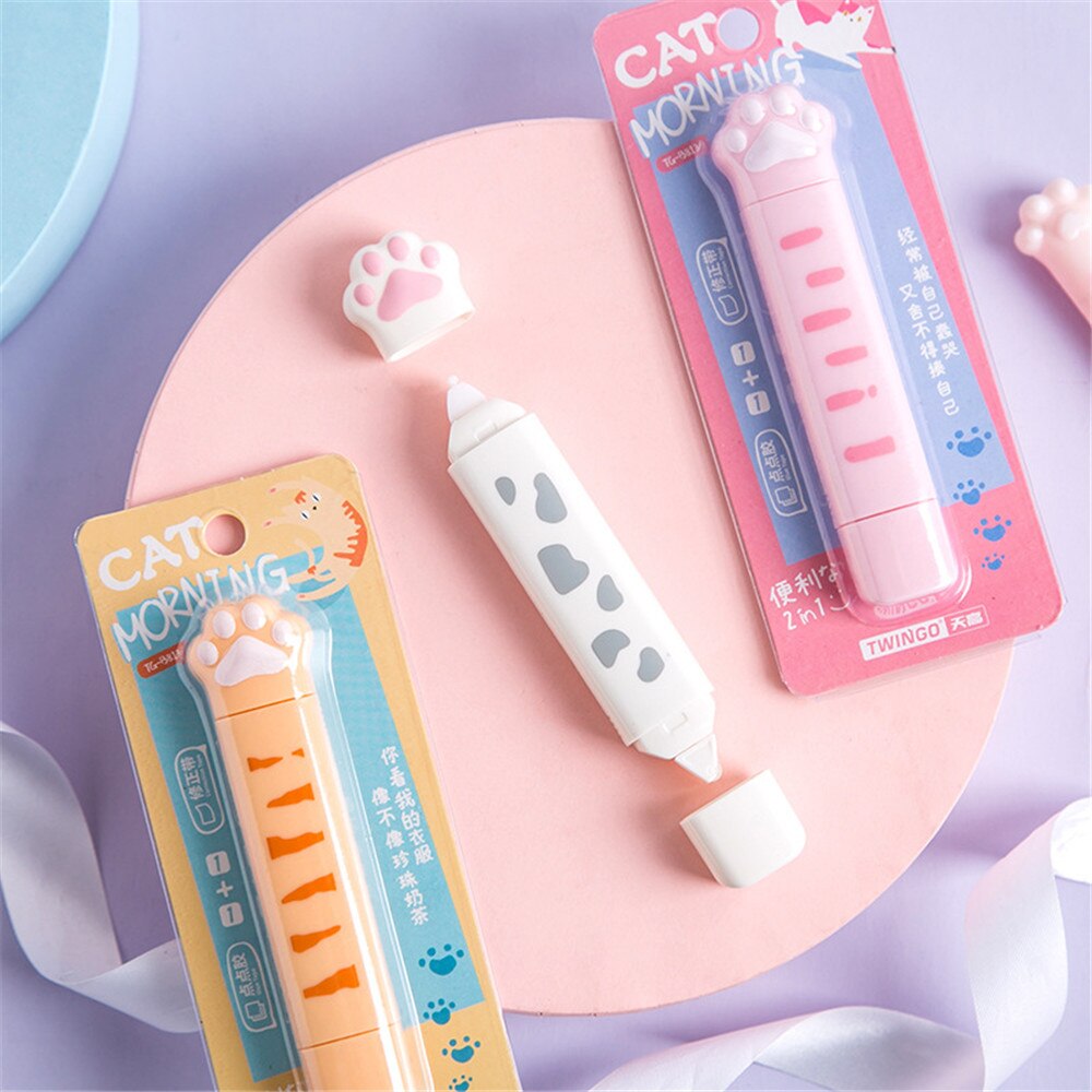 2 In 1 Cute Cat Paw Correction Tape -  - Meowhiskers 