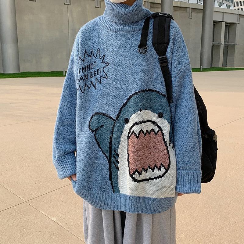 Harajuku Shark Sweater - Sweater, Trending - Kawaii Bonjour