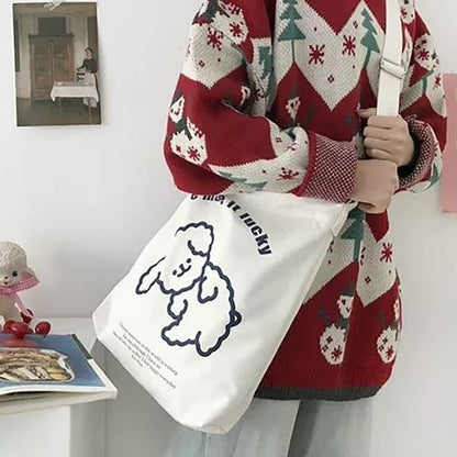 Kawaii Harajuku Cartoon Puppy Tote Bag
