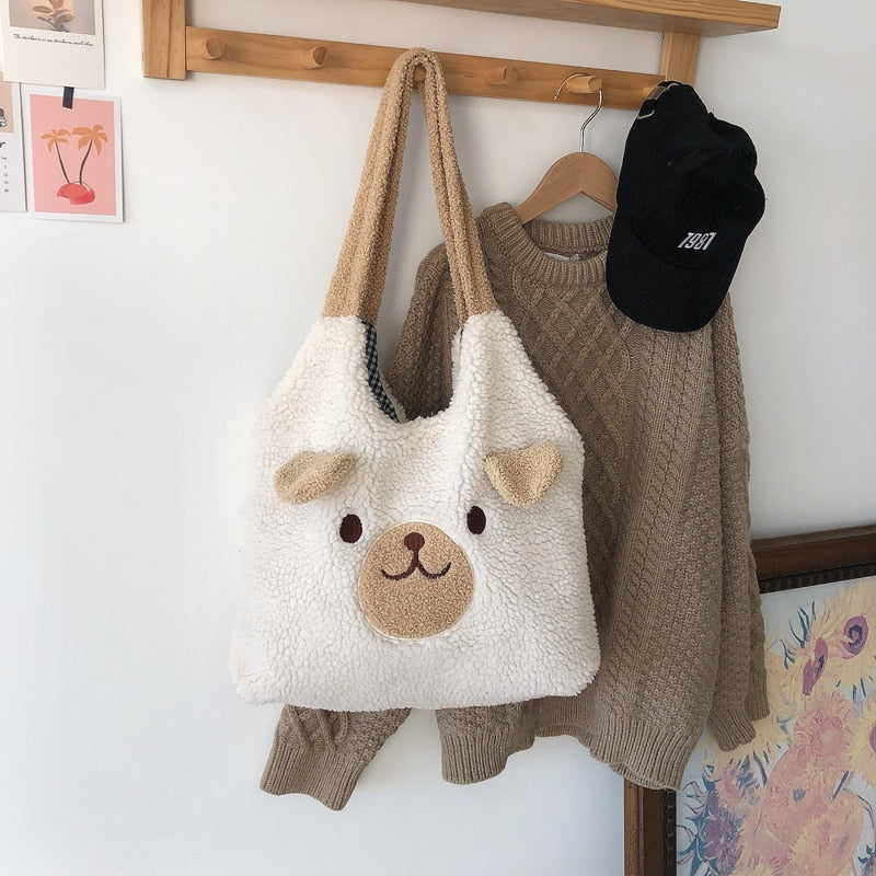Kawaii Cute Puppy Tote Bag - Shoulder Bag, Tote Bag - Kawaii Bonjour