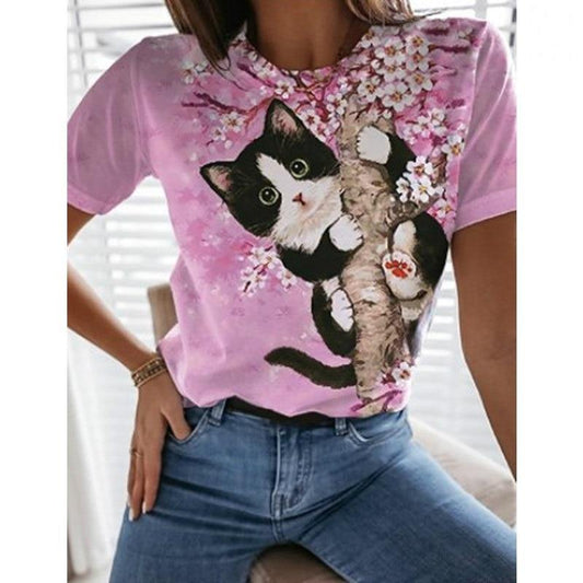 3D Autumn Cat T-Shirt - Meowhiskers