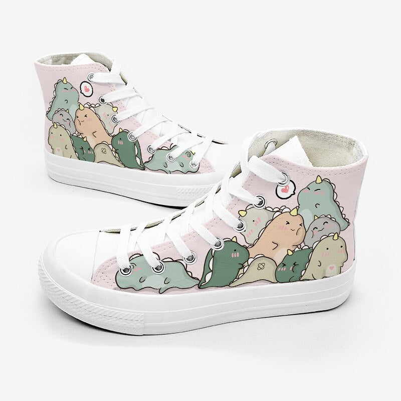 Kawaii Cartoon Dinosaur Friends Sneakers
