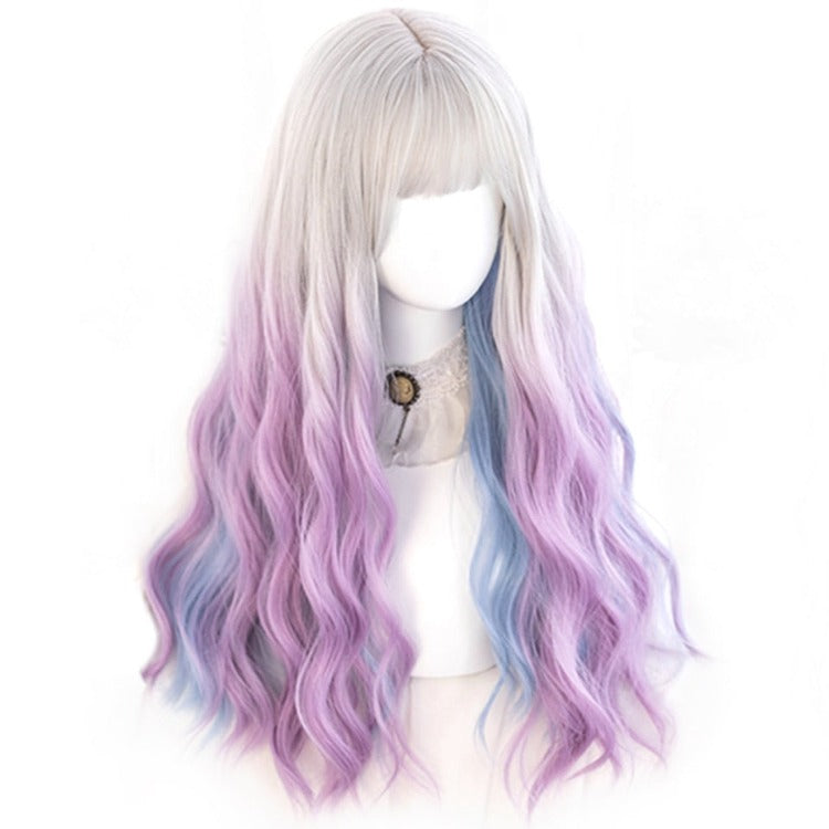 Lolita Cosplay Gradient Mix Color Long Wig