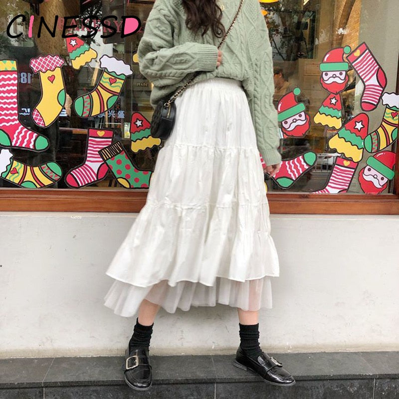 Autumn Lolita High Waist Skirts - Skirts, Trending - Kawaii Bonjour