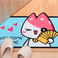 Kawaii Love Heart Cat Rug