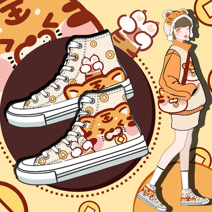 Kawaii Cartoon Tiger Paws Sneakers - Sneakers - Kawaii Bonjour