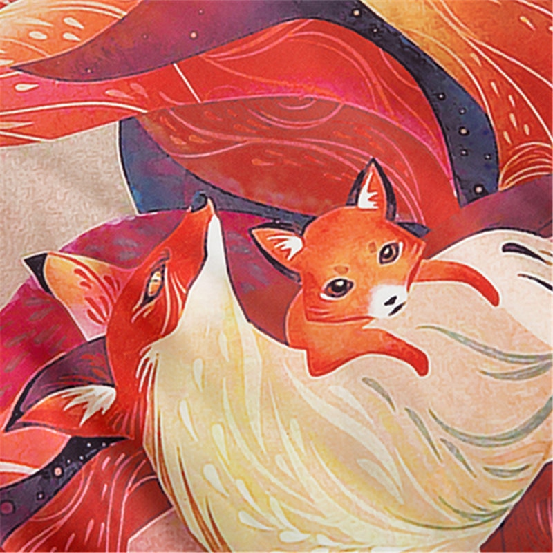 Tailed Foxes Kimono - Kimono - Kawaii Bonjour