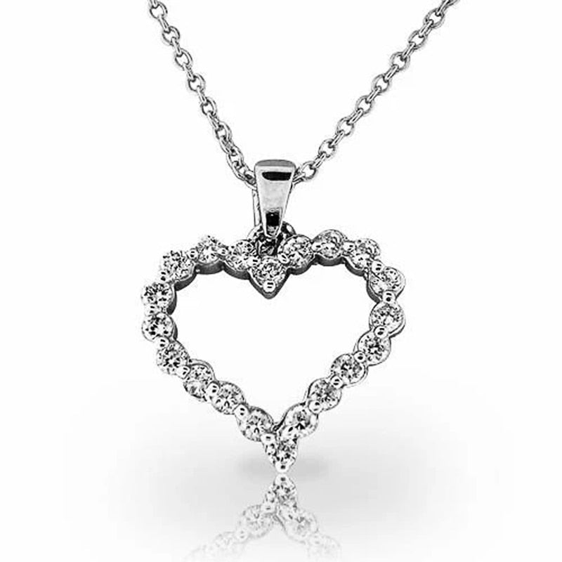 Trendy Crystal Heart Pendant Necklace