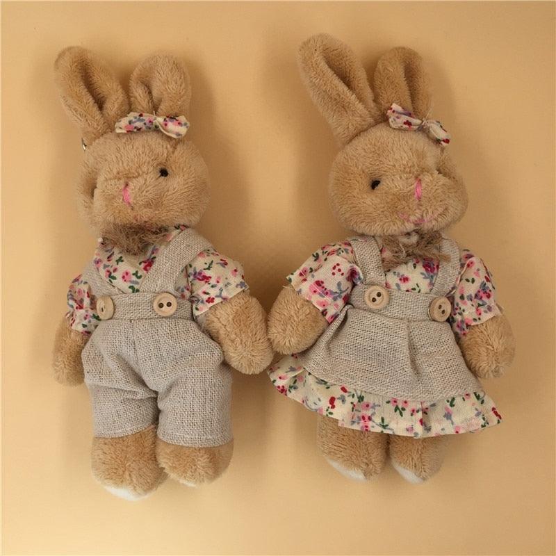 Kawaii Wedding Party Couple Rabbit & Teddy Bear Keychains - Keychain, Keychains - Kawaii Bonjour