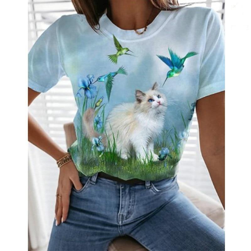 3D Cat View T-Shirt - Meowhiskers