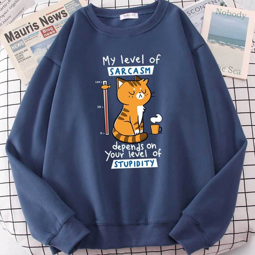 Sarcasm Cat Sweatshirt
