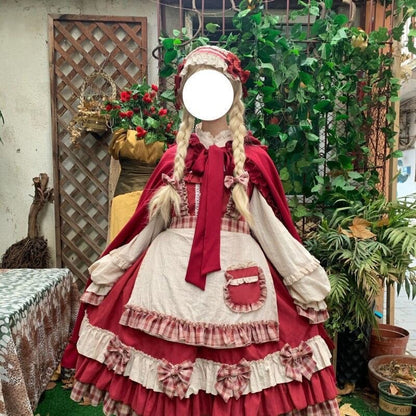 Lolita Red Hood Cloak Dress Sets - Dress, New - Kawaii Bonjour