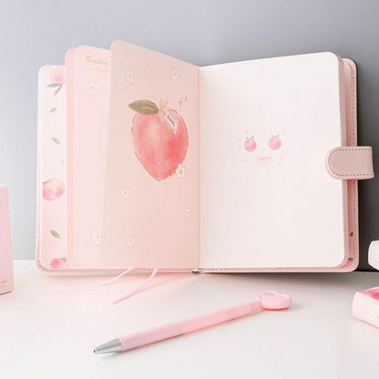 Kawaii Pink Peach Notebook & Journal - Journal, Notebook, Planner - Kawaii Bonjour