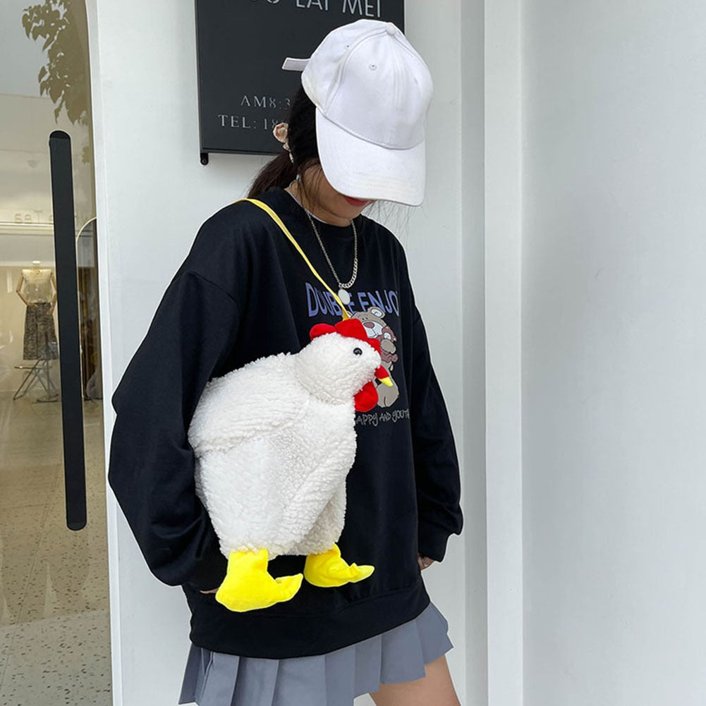 Kawaii Cartoon Chicken Crossbody Bag