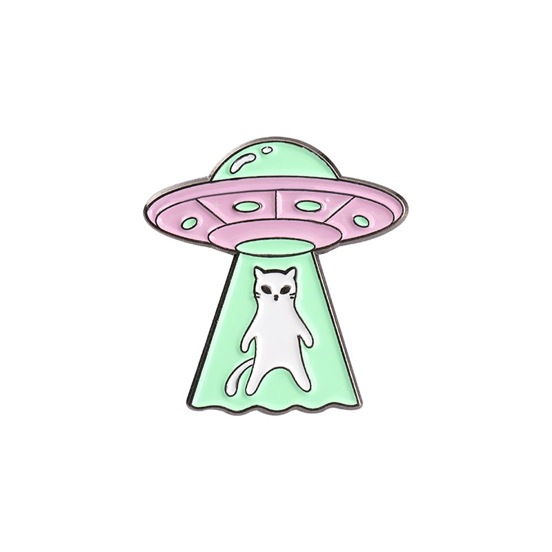 Alien Cat Brooch -  - Meowhiskers 