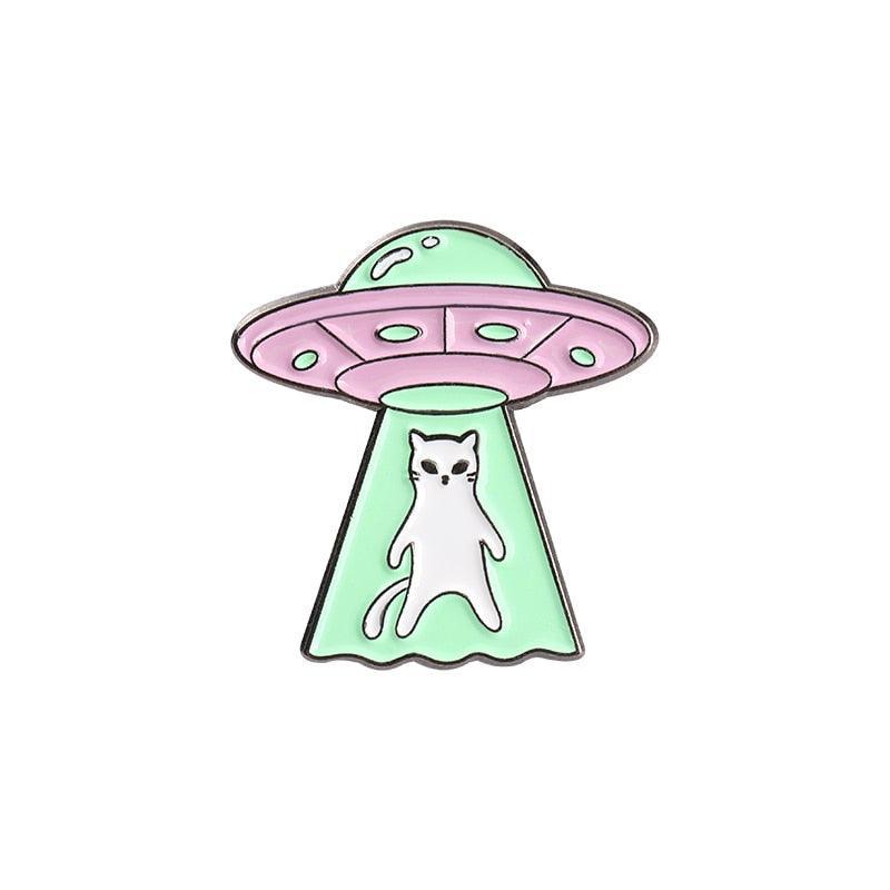 Kawaii Alien Cat Enamel Pins - Enamel Pins - Kawaii Bonjour