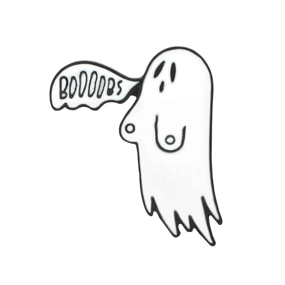 Halloween Funny Ghost Enamel Pins
