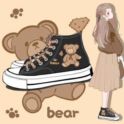 Kawaii Cookie Bear Sneakers - Sneakers, Trending - Kawaii Bonjour
