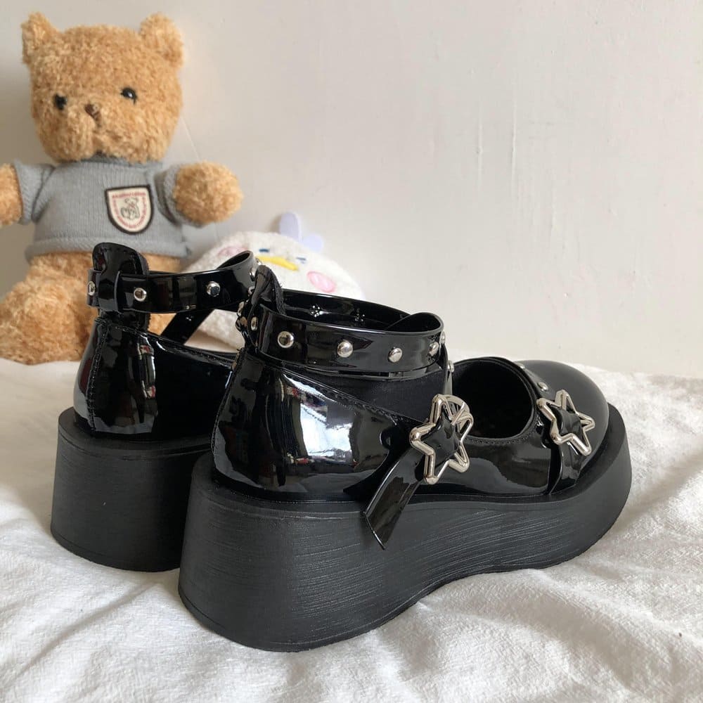 Lolita Star Buckle Strap Mary Janes Shoes